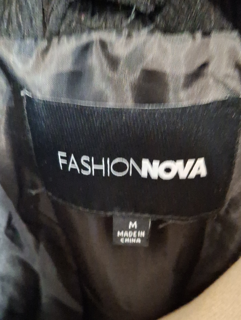 Fashion Nova /Black Puffer Jacket - W Sz Medium - Picture 6 of 7